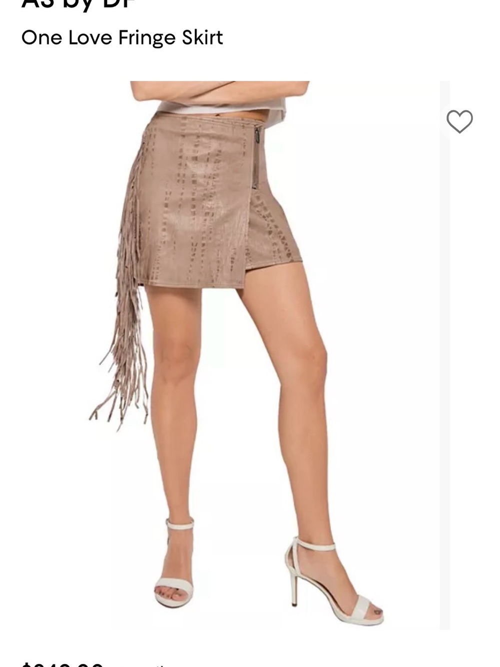 AS by DF Fringe leather skirt.